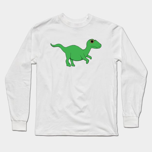 Tiny Velociraptor Long Sleeve T-Shirt by Kaealia